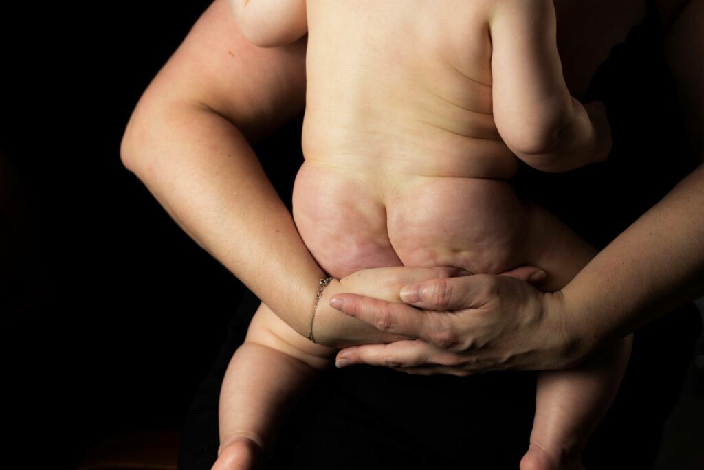 séance bébé peau à peau au studio