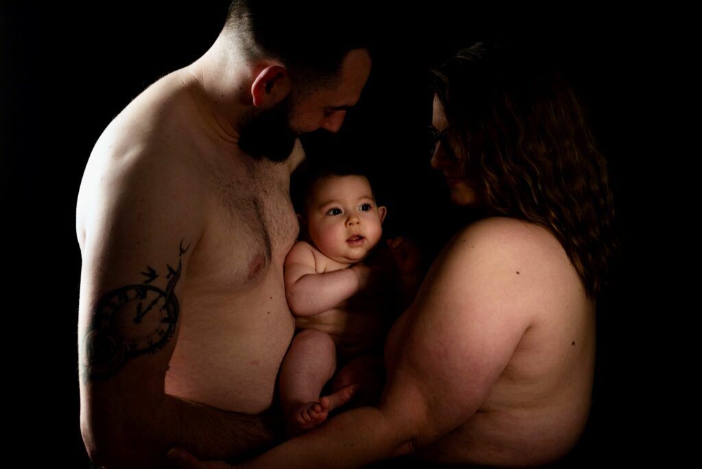 séance bébé peau à peau au studio